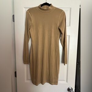 Old Navy Tan Long Sleeve Dress